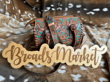 Load image into Gallery viewer, Turquoise Tooled Speedy Crossbody Purse