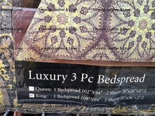 Load image into Gallery viewer, Grey & Mustard Mandala 3 Piece Bedding Set