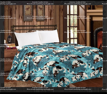 Load image into Gallery viewer, MIA Cow Print Super Plush Blankets