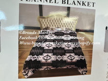 Load image into Gallery viewer, Black & White Super Plush Aztec Blanket