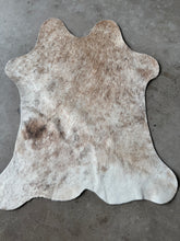 Load image into Gallery viewer, Tricolor Splatter Cowhide Rug 27x23”