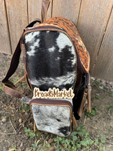 Load image into Gallery viewer, Tooled Longhorn Cowhide Backpack