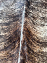 Load image into Gallery viewer, Beautiful Tricolor Brindle 54x40” Cowhide Rug