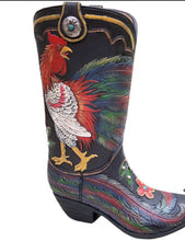 Load image into Gallery viewer, RA54123 Black Rooster Boot Vase