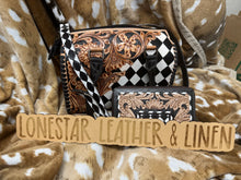 Load image into Gallery viewer, Victoria Checkered Tooled Speedy Crossbody Purse & Wallet
