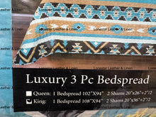 Load image into Gallery viewer, Blue Aztec 3 Piece Bedding Set