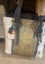 Load image into Gallery viewer, Tooled Floral Cowhide Shoudler Bag Purse