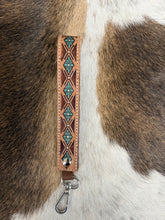 Load image into Gallery viewer, Tooled Leather Wristlet Keychains