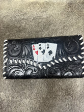 Load image into Gallery viewer, Stitched Tooled Leather Wallets