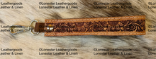 Load image into Gallery viewer, Tooled Leather Wristlet Keychins
