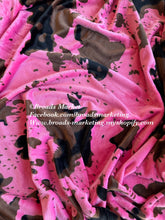 Load image into Gallery viewer, Pink Cow Print Sup Plush Twin Blanket