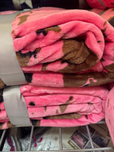 Load image into Gallery viewer, Pink Cow Print Sup Plush Twin Blanket