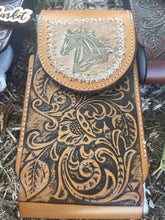 Load image into Gallery viewer, Tooled Leather Belt Phone Holders