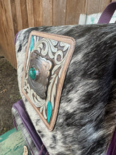 Load image into Gallery viewer, Purple Leather Medallion Cowhide Backpack