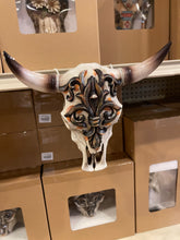 Load image into Gallery viewer, Fleur de Lys Cowskull Wall Decor