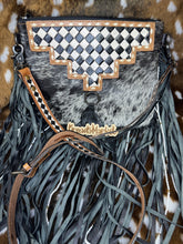 Load image into Gallery viewer, The Pearl Checkered Cowhide Crossbody Purse