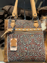 Load image into Gallery viewer, Full Tooled Cowhide Handbag BA2820