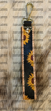 Load image into Gallery viewer, Tooled Leather Wristlet Keychins