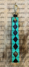 Load image into Gallery viewer, Tooled Leather Wristlet Keychins