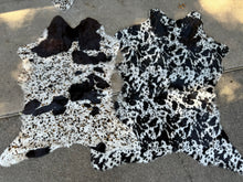 Load image into Gallery viewer, Printed Salt & Pepper Calf Cowhide Rugs