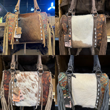 Load image into Gallery viewer, Fringe Aztec Speedy Tooled Carry Purse BA2831