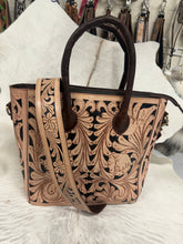 Load image into Gallery viewer, Tooled Leather Holly Tote Bag