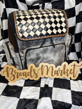 Load image into Gallery viewer, Checkered Cowhide Carina Backpack