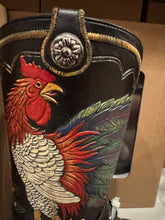 Load image into Gallery viewer, RA54123 Black Rooster Boot Vase