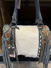 Load image into Gallery viewer, Fringe Aztec Speedy Tooled Carry Purse BA2831