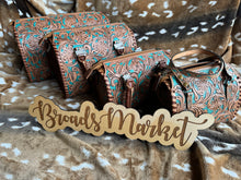 Load image into Gallery viewer, Turquoise Tooled Speedy Crossbody Purse