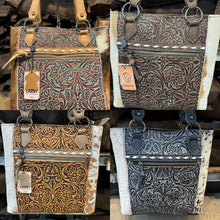 Load image into Gallery viewer, Full Tooled Cowhide Handbag BA2820