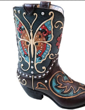Load image into Gallery viewer, RA54012 Black Butterfly Boot Vase