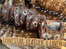 Load image into Gallery viewer, Concho Cards Bellagio Tooled Leather Speedy Crossbody Purse