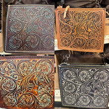 Load image into Gallery viewer, Tooled Horse Chain Crossbody Purse