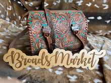 Load image into Gallery viewer, Turquoise Tooled Speedy Crossbody Purse