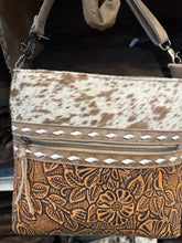 Load image into Gallery viewer, BA2827 Bottom Zipper Tooled Cowhide Purse