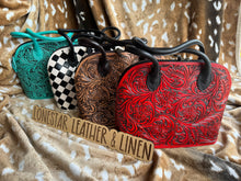 Load image into Gallery viewer, The Penelope Tooled Handle Crossbody Purse