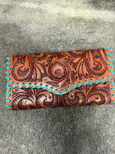 Load image into Gallery viewer, Stitched Tooled Leather Wallets