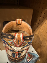 Load image into Gallery viewer, Native Owl Beaded Boot Vase