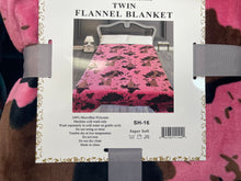 Load image into Gallery viewer, Pink Cow Print Sup Plush Twin Blanket