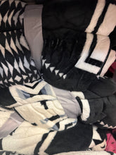 Load image into Gallery viewer, Queen Black & White Crosses Blanket