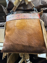 Load image into Gallery viewer, Aztec Line Fringe Crossbody Purse