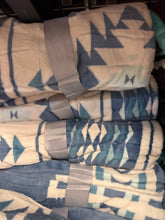 Load image into Gallery viewer, Blue Crosses Queen Plush Blanket