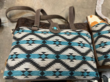 Load image into Gallery viewer, Blue Saddle Bag Shoulder Purse