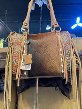 Load image into Gallery viewer, Fringe Aztec Speedy Tooled Carry Purse BA2831
