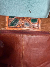 Load image into Gallery viewer, Stunning Cowhide Tooled Strap Crossbody Purse