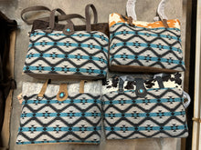 Load image into Gallery viewer, Blue Saddle Bag Shoulder Purse