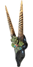 Load image into Gallery viewer, Black Floral Succulent Skull
