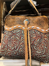 Load image into Gallery viewer, BA2822 Tooled Concho Cowhide Purse