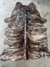 Load image into Gallery viewer, Beautiful Tricolor Brindle 54x40” Cowhide Rug